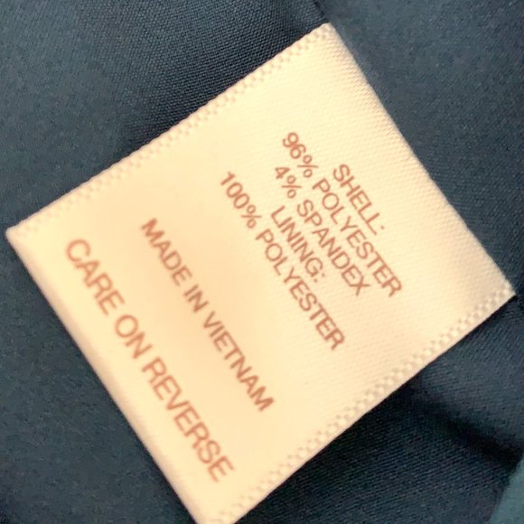 SKIRT FULL LENGTH Teal Blue Unusual Front Slit Cargo Style Pockets Sz 6 - Picture 9 of 14